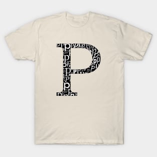 P Filled - Typography T-Shirt